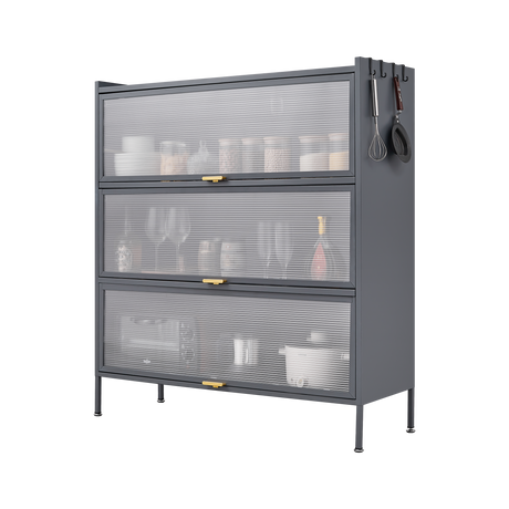3 Tier Pantry Storage Cabinet Baker Racks for Kitchen with Storage Kitchen Pantry Storage Cabinet Microwave Rack Storage Rack - V.I.P Digital Presence