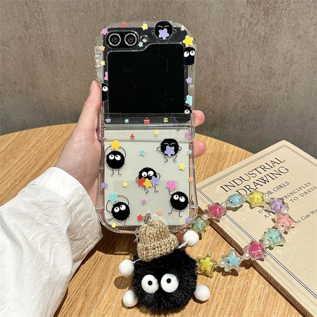 Cute Coal Ball Slim Waist Foldable Phone Case for Samsung Galaxy Z Flip 4/5/6/7 - V.I.P Digital Presence