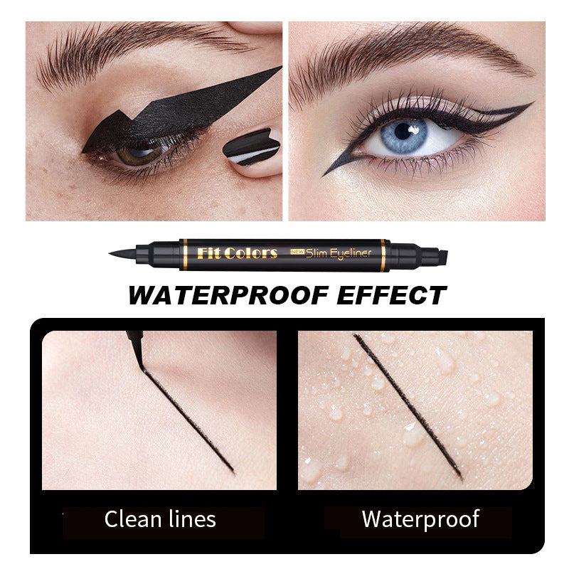 Fit Colors Double Headed Triangle Wing Seal Waterproof, Sweat-Proof And Non Smudged Liquid Eyeliner - V.I.P Digital Presence