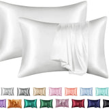 Simulation silk solid color polyester pillowcase envelope pillow pillow cases pillow pair multi-color - V.I.P Digital Presence