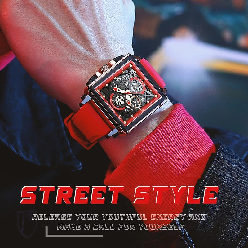 Lige New Men's Watch Square Multifunction Chronograph 30M Waterproof Watch - V.I.P Digital Presence
