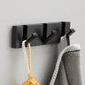 Folding Towel Hanger 2ways Installation Wall Hooks Coat Clothes Holder for Bathroom Kitchen Bedroom Hallway, Black Gold - V.I.P Digital Presence