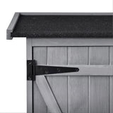 Outdoor 5.3ft Hx4.6ft L Wood Storage Shed Tool Organizer,Garden Shed, Storage Cabinet with Waterproof Asphalt Roof Gray - V.I.P Digital Presence