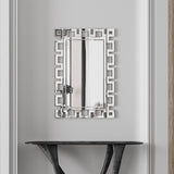 Large Wall-Mounted Silver Decorative Rectangular Wall Mirror for Home, Living Room, Bedroom, Entryway (clear HD mirror) - V.I.P Digital Presence