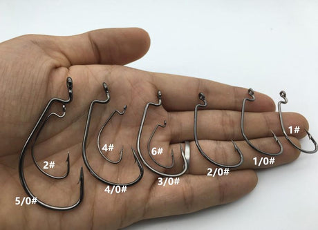 Rompin 20pcs/lot Black Nickel Crank Fishing Hooks High Carbon Steel Worm Sharp Barbed - V.I.P Digital Presence