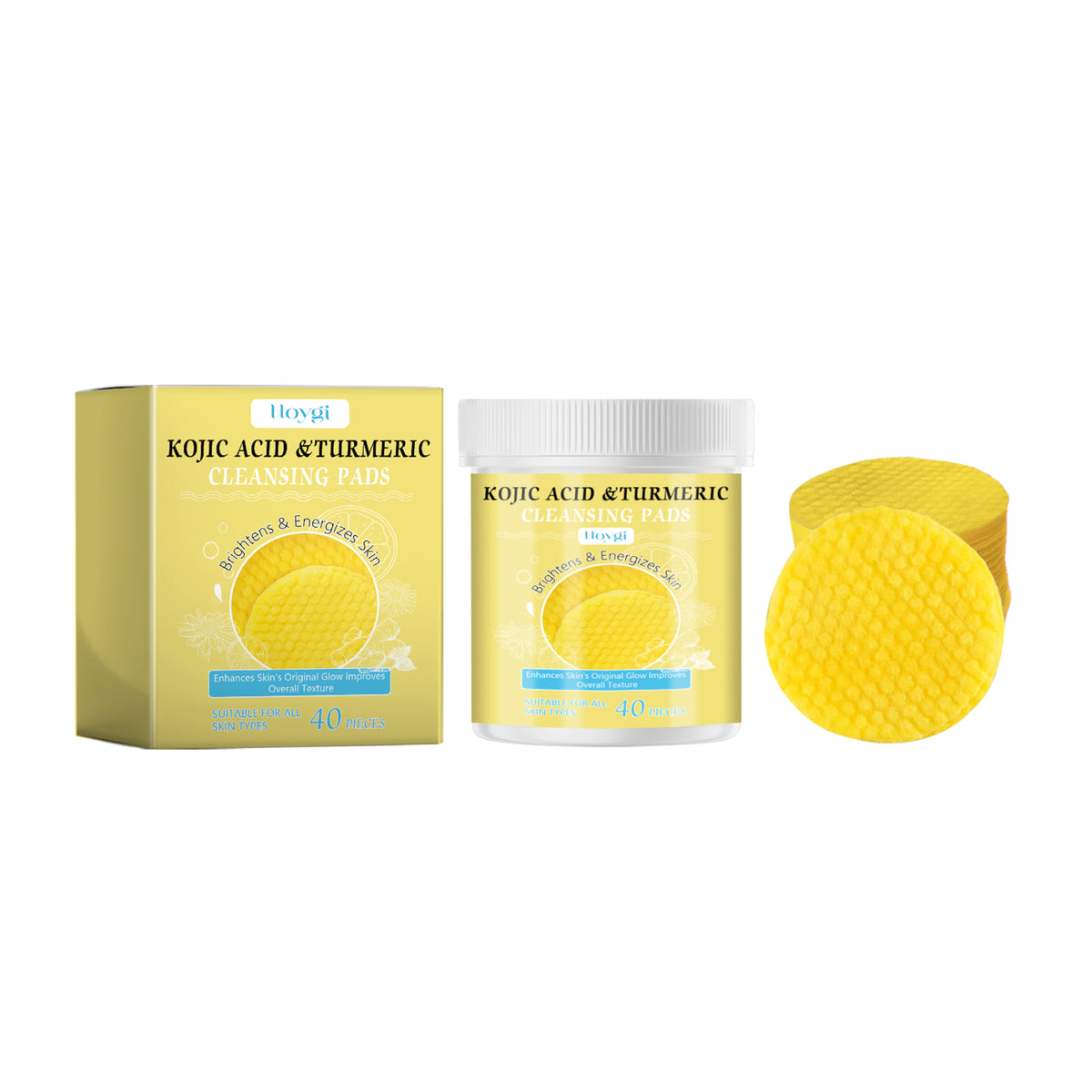 Turmeric Acid Cleansing Pad Facial Daily Cleansing Gentle Skin Care Moisturizing Skin Brightening Cleanser