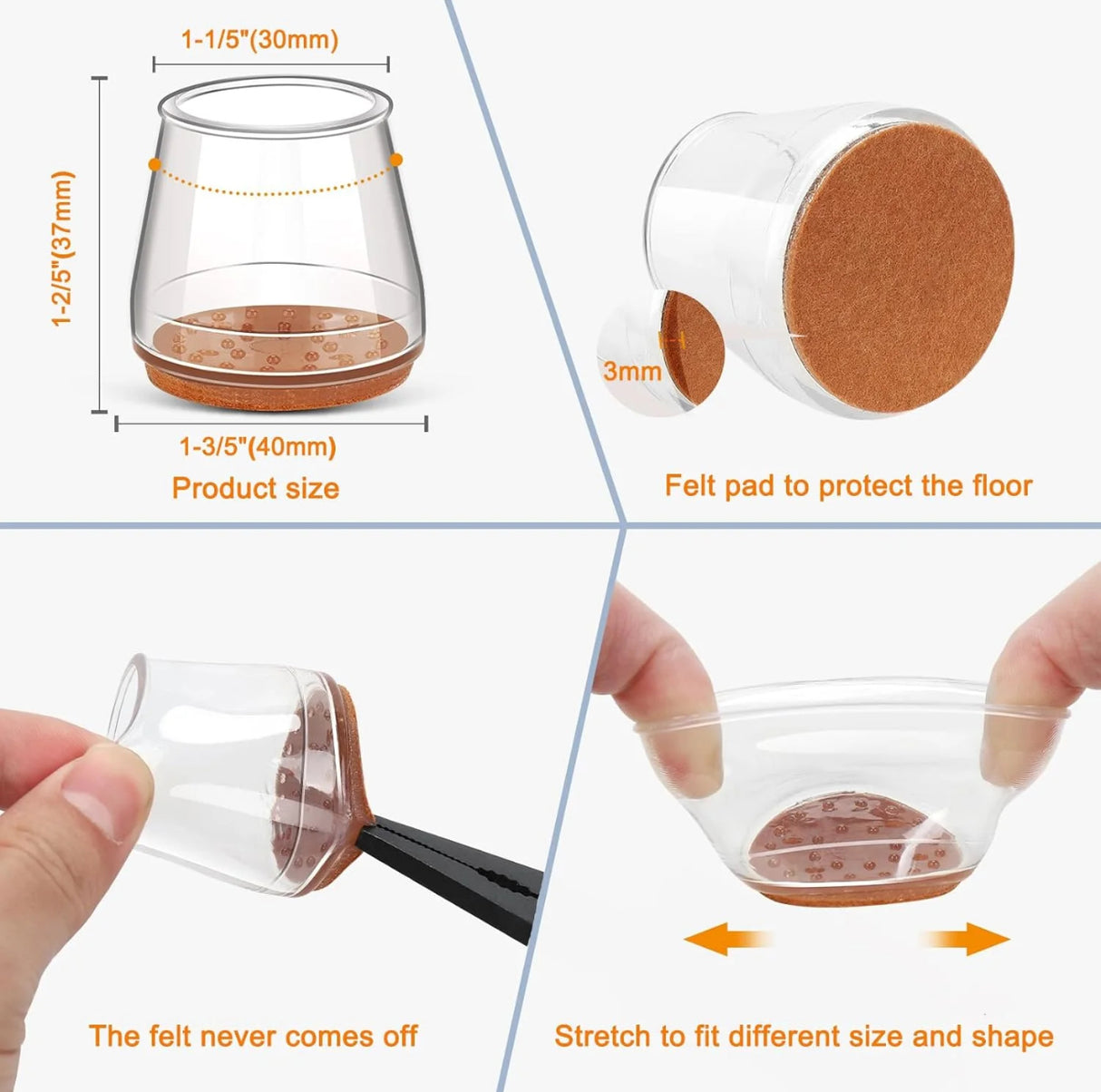 SilentGrip Chair Protectors