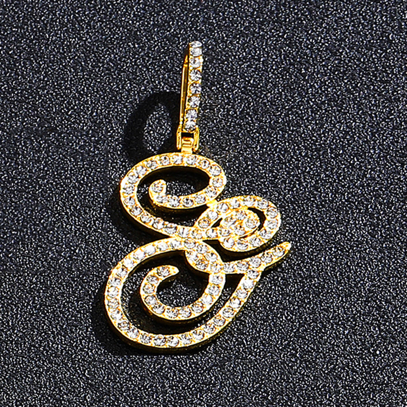 Hip hop accessories grass letter pendant melon seed buckle Cuban chain accessory - V.I.P Digital Presence