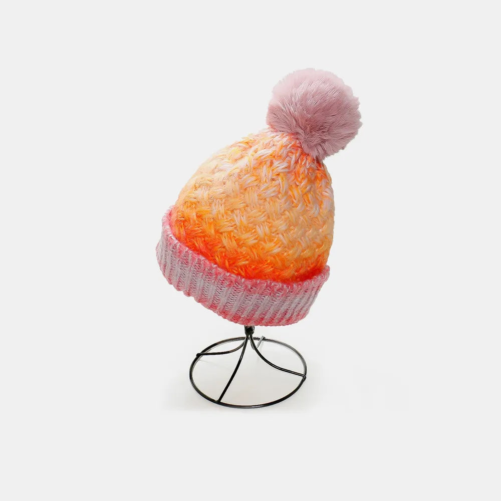 Gradient Knit Hat with Pompom - V.I.P Digital Presence
