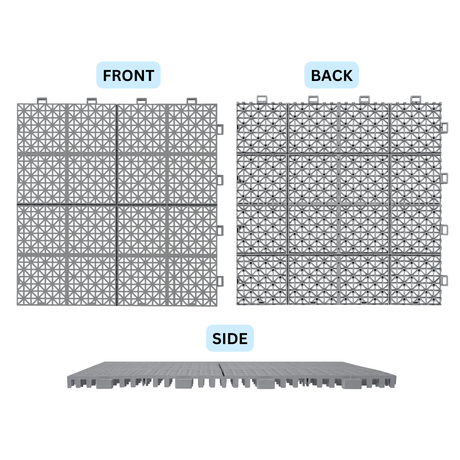12 x 12 inch gray interlocking deck tiles, plastic waterproof, weighing up to 6613 pounds, with a rose pattern pack of 12 - V.I.P Digital Presence