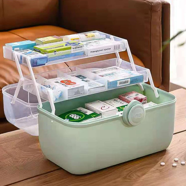 Large Capacity Family Medicine Organizer Box Portable First Aid Kit Medicine Storage Boxes Organizers Plastic Organizing Home - V.I.P Digital Presence