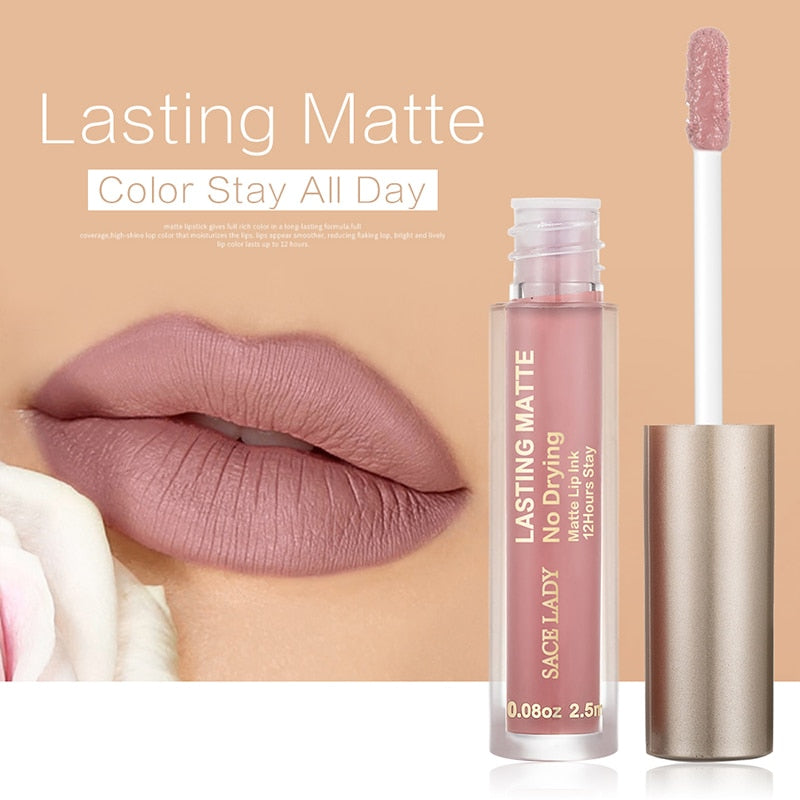 Make Up Waterproof Nude Lipstick Long Lasting Liquid Matte Lipstick Kit Lip Gloss Cosmetics Lipgloss Lip Makeup - V.I.P Digital Presence