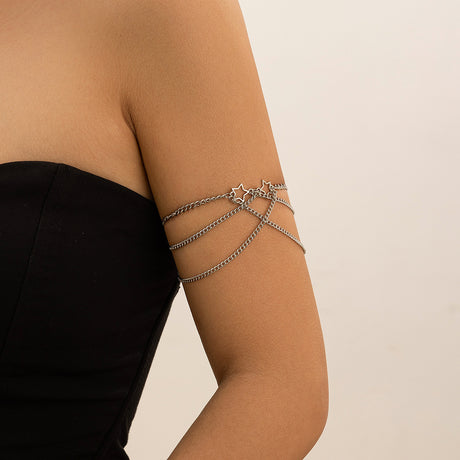 Ethnic style punk adjustable alloy pentagram cross Leg Chain - V.I.P Digital Presence