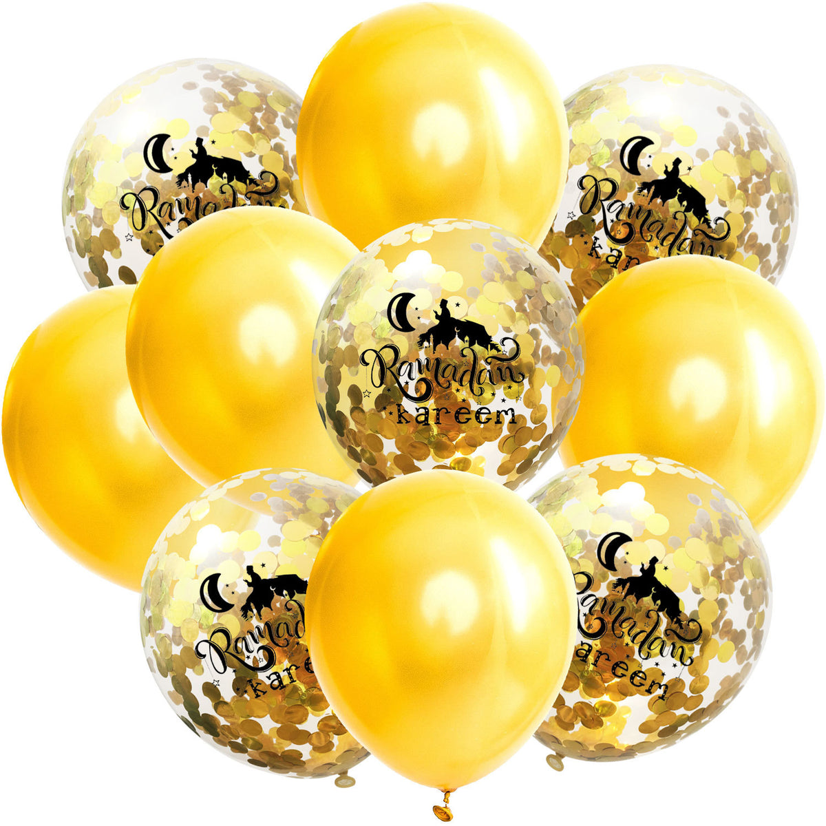 Moon Castle Party Celebrates Latex Balloon Transparent Paper Shard Glitter Balloon Set - V.I.P Digital Presence