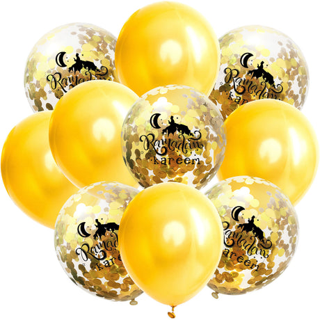 Moon Castle Party Celebrates Latex Balloon Transparent Paper Shard Glitter Balloon Set - V.I.P Digital Presence