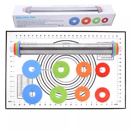 17 inch stainless steel adjustable thickness rolling pin scale rolling pin leather material kneading tool - V.I.P Digital Presence