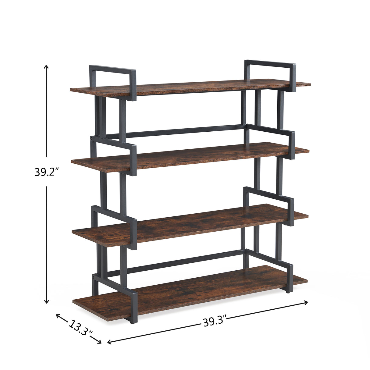 4-storey office bookshelf, rural wooden metal bookshelf, independent open bookshelf, industrial high angle bookshelf - V.I.P Digital Presence