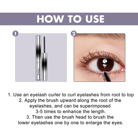 Curl Your Mascara, Eyelashes Black Beautiful Natural Thick Sweat-Proof, Not Smudgy, Not Makeup Off Slim Long - V.I.P Digital Presence