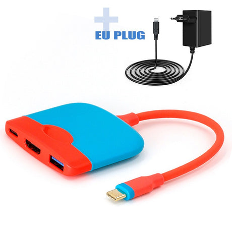 Suitable for Nintendo Type-C three in one docking station Switch portable base high-definition video cable converter - V.I.P Digital Presence