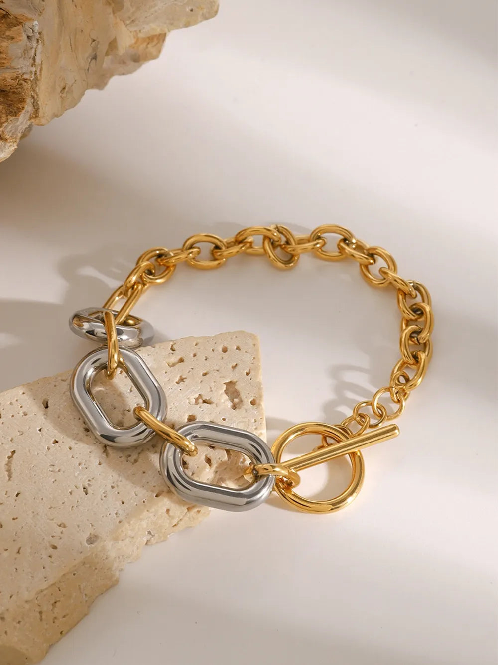 18K Gold-Plated Stainless Steel Chain Bracelet - V.I.P Digital Presence