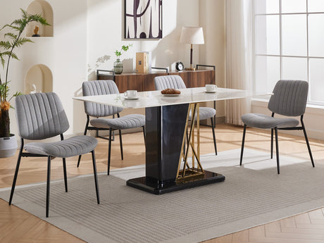 2-piece retro linen chair set with curved wooden backrest, cushioned seat, adjustable metal legs, (gray linen) - V.I.P Digital Presence