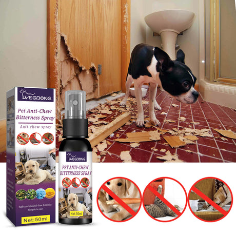 Anti-Chewing Bitter Spray For Pets, Prevent Dogs Tearing Apart Homes Scratching And Biting Long-Lasting Indoor Repellent Spray - V.I.P Digital Presence