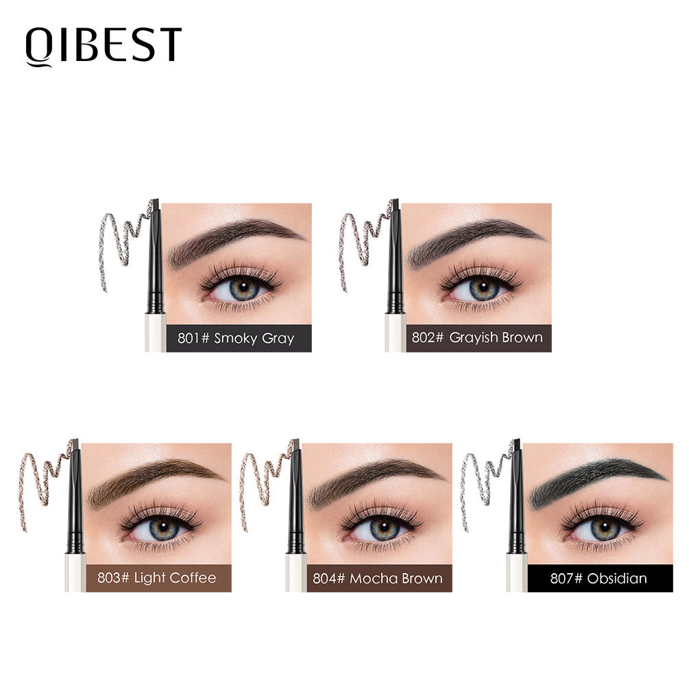 QIBEST Double End Ultra Fine Eyebrow Pencil Triangular Eyebrow Pencil Waterproof Sweat-Proof Natural Eyebrow Cream Not Easy To Take Off Makeup - V.I.P Digital Presence
