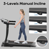 Home folding treadmill with pulse sensor, 2.5-horsepower silent brushless motor, 3-level tilt, 12 preset programs - V.I.P Digital Presence