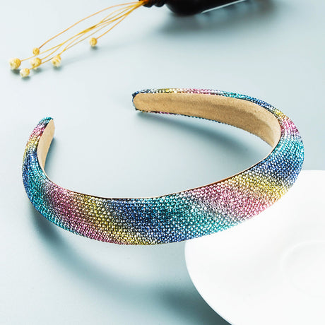 Hair Hoop Retro Baroque Starry Rhinestone Sponge Head Hoop Personality Wide-Brimmed Leopard Print Banquet Headwear Hairpin - V.I.P Digital Presence