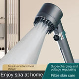 Supercharged Filter Spray Three-Speed Shower Nozzle Shower Shower Head Handheld Faucet - V.I.P Digital Presence