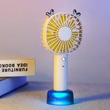 Cute Handheld Mini Fan Desktop Small Fan USB Charging Easy To Carry Fan Mute Small Fan