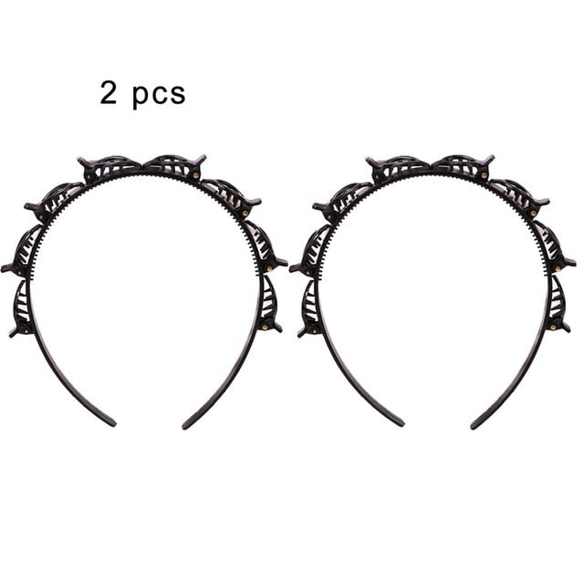 Black Braider Hair Clip Burst Pin Hairdo Bring Hair Hoop Multi-storey Wisp Air Weave Head Hoop Styling Tool - V.I.P Digital Presence