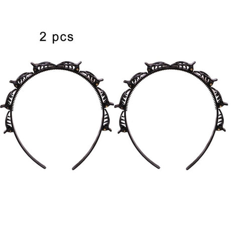Black Braider Hair Clip Burst Pin Hairdo Bring Hair Hoop Multi-storey Wisp Air Weave Head Hoop Styling Tool - V.I.P Digital Presence