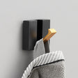 Folding Towel Hanger 2ways Installation Wall Hooks Coat Clothes Holder for Bathroom Kitchen Bedroom Hallway, Black Gold - V.I.P Digital Presence