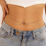 Thin chain belly button waist decoration body chain double-layer metal wind versatile waist chain - V.I.P Digital Presence