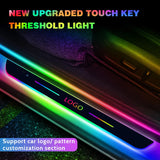 Acrylic Universal Car Led Welcome Pedal Light Led Moving Door Scuff Led Door Sill Scuff Plate car logo  4PCS Set - V.I.P Digital Presence