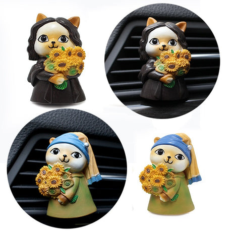 Cat Girl Aromatherapy Clip Decoration Resin Car Air Conditioning Air Outlet Aromatherapy - V.I.P Digital Presence