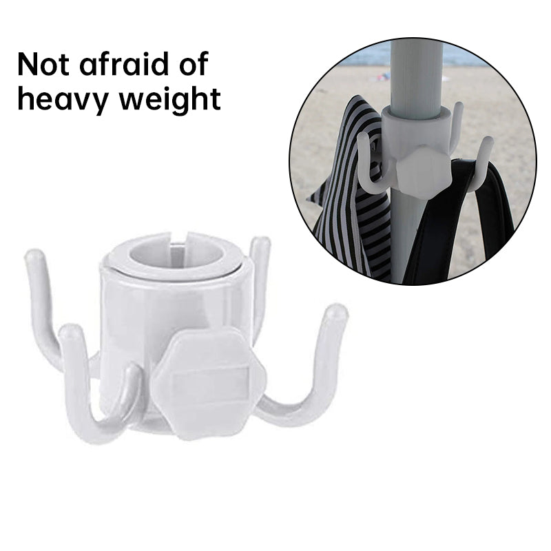 Portable Beach Umbrella Hook: 4-prong, universal for hats, bags, clothes; fits camping/beach umbrellas. - V.I.P Digital Presence