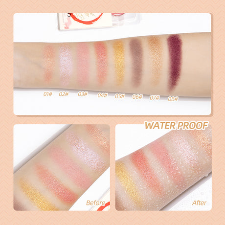 QIBEST Monochrome Eye Shadow Nude Makeup Earth Color Pearl Matte New Color Wine Red Earth Color Stage Makeup - V.I.P Digital Presence