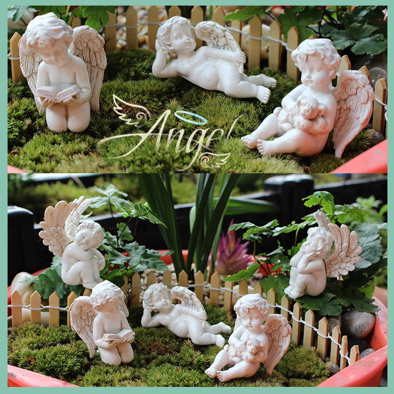 Angel plugin garden little girl resin flower decoration micro landscape garden statue - V.I.P Digital Presence