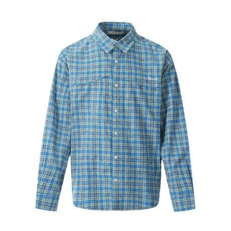 Plaid Long Sleeve Shirt Men's Spring Autumn Japanese Style Versatile Loose Casual Spliced Frayed Plaid Dress Shirt - V.I.P Digital Presence