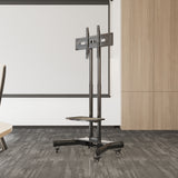 FANCO Universal Rotating TV Stand, suitable for 32-80 inch TVs, adjustable tilt height, maximum VESA 600x400mm (black) - V.I.P Digital Presence