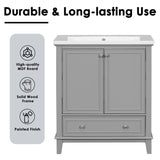 30 inch bathroom vanity no sink  base only gray - V.I.P Digital Presence