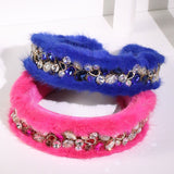 Fashionable women's rabbit hair rhinestone hair hoop - V.I.P Digital Presence