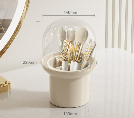Fashionable and creative desktop dustproof compartment makeup brush storage tube - V.I.P Digital Presence