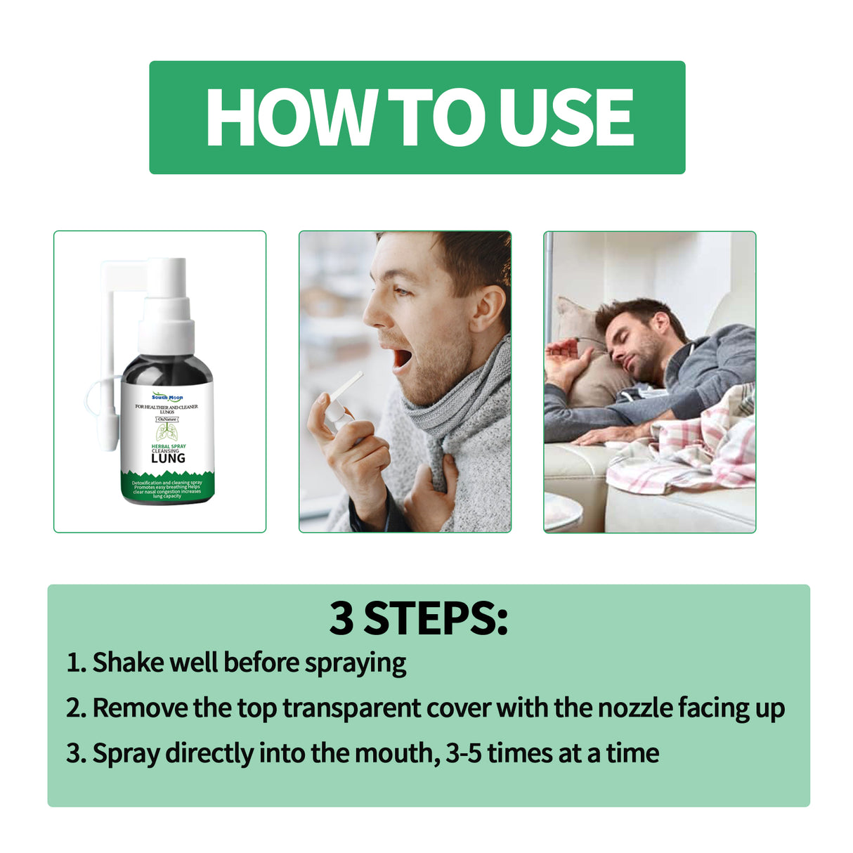 Herbal Spray Cleansing Lung, Soothe Throat And Nose Discomfort, Moisten Throat And Clear Nose Care Spray - V.I.P Digital Presence