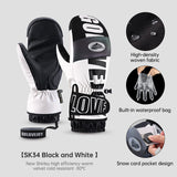 Winter warm ski gloves waterproof outdoor plush thickened windproof touch screen veneer gloves - V.I.P Digital Presence