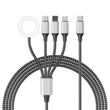New woven four in one watch wireless charging mobile phone charging cable data cable multiple connectors to choose from - V.I.P Digital Presence