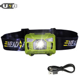 CREE 5W LED Body Motion Sensor Headlamp Mini Headlight Rechargeable Outdoor Camping Flashlight Head Torch Lamp With USB Charging - V.I.P Digital Presence