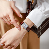 Watch Square Steel Band Quartz Watch Roman Numeral Waterproof Quartz Ladies Belt Watch - V.I.P Digital Presence